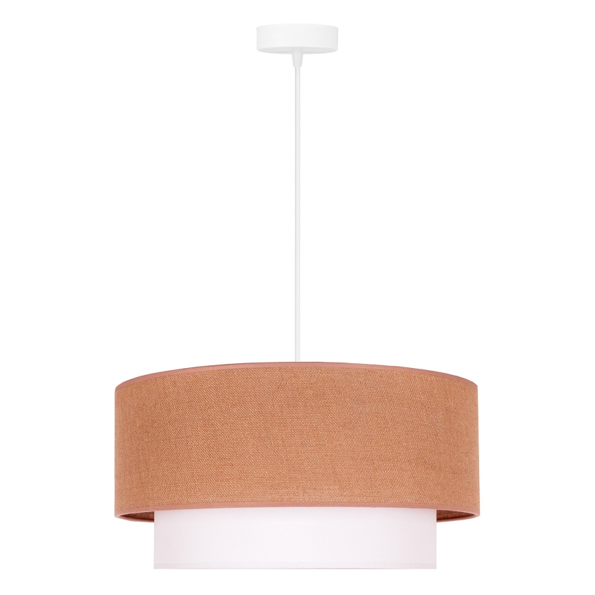 Duolla - Lestenec na vrvici BOHO 1xE27/40W/230V pr. 45 cm bež/bela