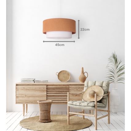 Duolla - Lestenec na vrvici BOHO 1xE27/40W/230V pr. 45 cm bež/bela