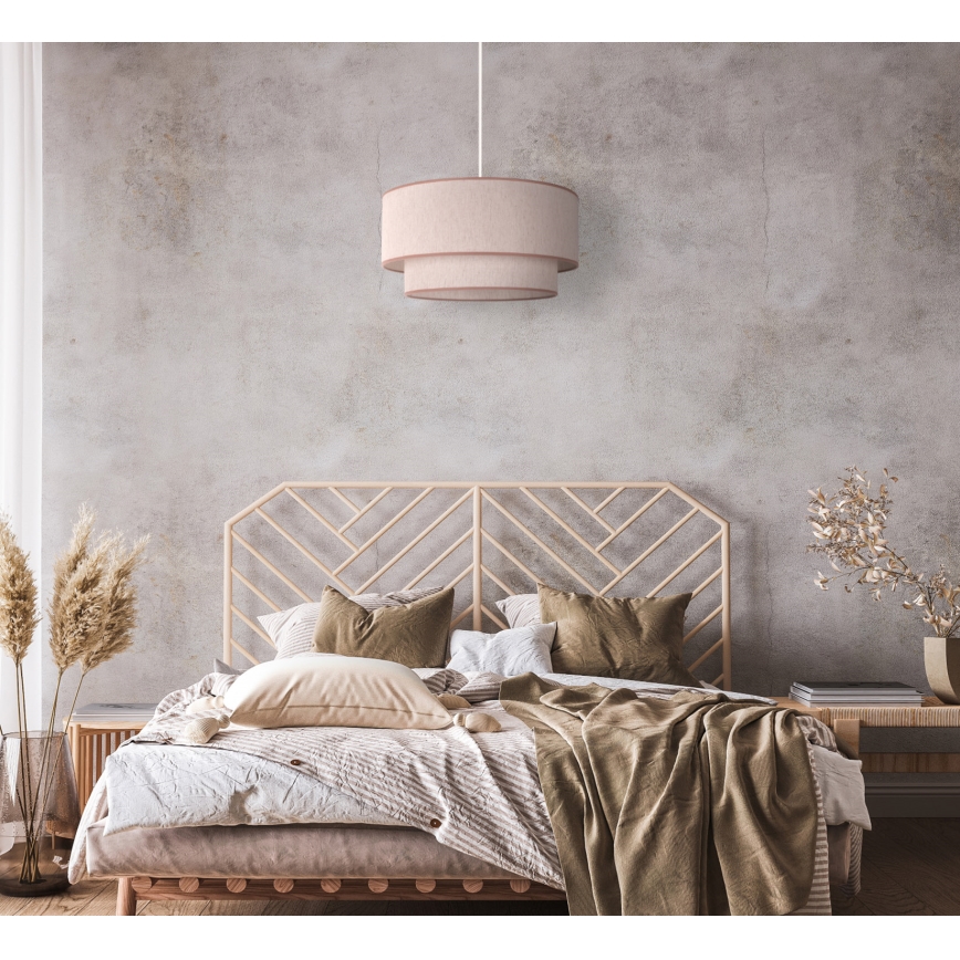 Duolla - Lestenec na vrvici BOHO 1xE27/40W/230V pr. 45 cm bež