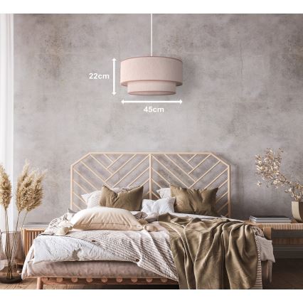 Duolla - Lestenec na vrvici BOHO 1xE27/40W/230V pr. 45 cm bež
