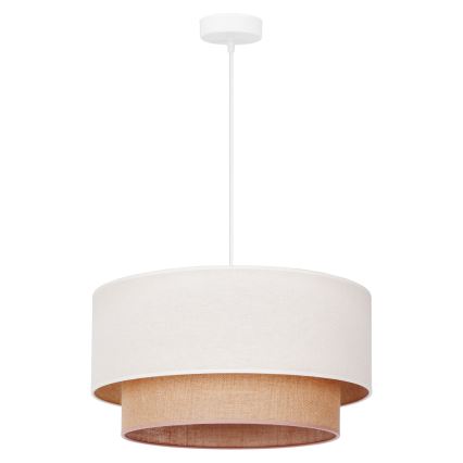 Duolla - Lestenec na vrvici BOHO 1xE27/40W/230V pr. 45 cm krem barva/rjava
