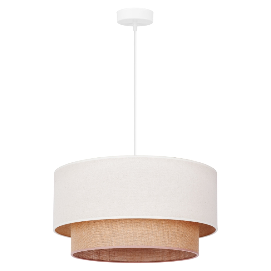 Duolla - Lestenec na vrvici BOHO 1xE27/40W/230V pr. 45 cm krem barva/rjava