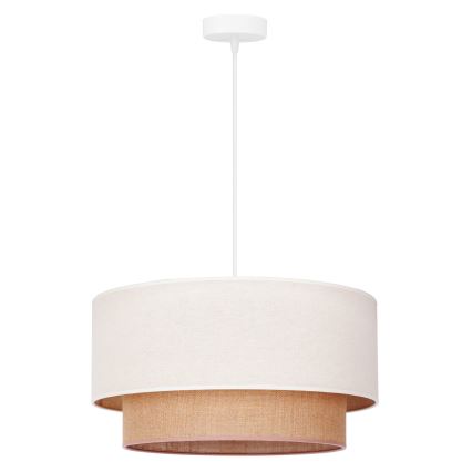 Duolla - Lestenec na vrvici BOHO 1xE27/40W/230V pr. 45 cm krem barva/rjava