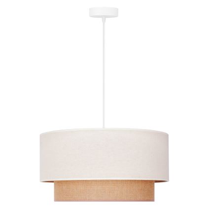 Duolla - Lestenec na vrvici BOHO 1xE27/40W/230V pr. 45 cm krem barva/rjava