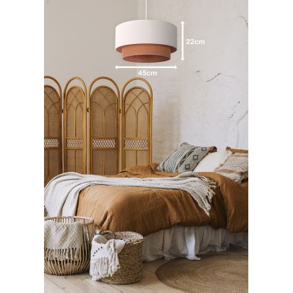 Duolla - Lestenec na vrvici BOHO 1xE27/40W/230V pr. 45 cm krem barva/rjava