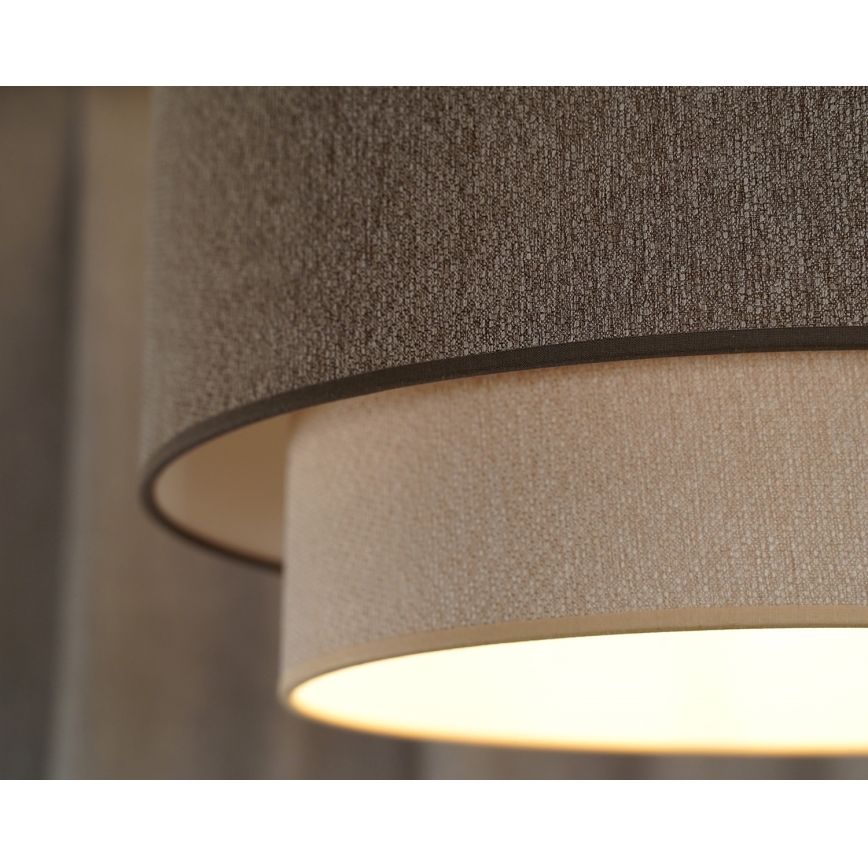 Duolla - Lestenec na vrvici BOHO ECO RECYCLING 1xE27/15W/230V pr. 45 cm rjava/krem barva