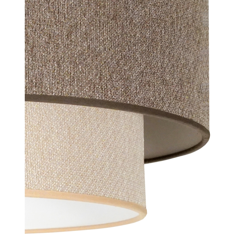 Duolla - Lestenec na vrvici BOHO ECO RECYCLING 1xE27/15W/230V pr. 45 cm rjava/krem barva