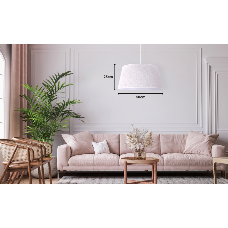 Duolla - Lestenec na vrvici BOUCLE 1xE27/15W/230V premer 50 cm bela