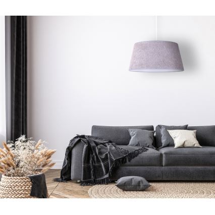 Duolla - Lestenec na vrvici BOUCLE 1xE27/15W/230V premer 50 cm siva