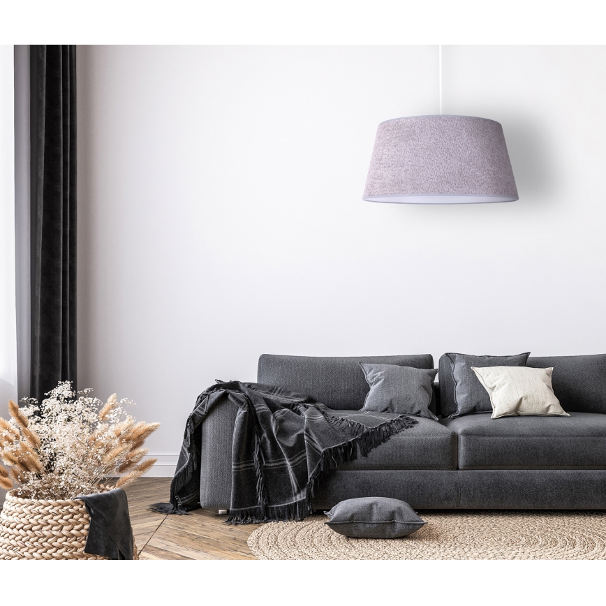 Duolla - Lestenec na vrvici BOUCLE 1xE27/15W/230V premer 50 cm siva