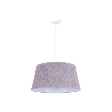 Duolla - Lestenec na vrvici BOUCLE 1xE27/15W/230V premer 50 cm siva