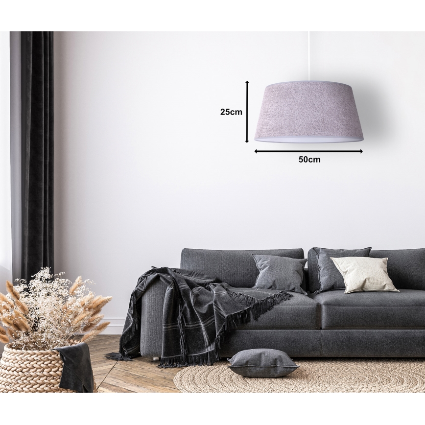 Duolla - Lestenec na vrvici BOUCLE 1xE27/15W/230V premer 50 cm siva