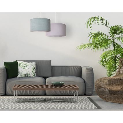 Duolla - Lestenec na vrvici BRISTOL 1xE27/15W/230V pr. 45 cm zelena/bela