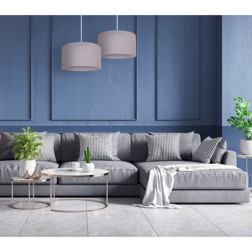 Duolla - Lestenec na vrvici BRISTOL 1xE27/40W/230V pr. 45 cm siva