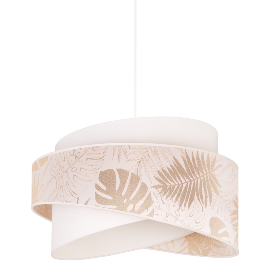 Duolla - Lestenec na vrvici BROOKLYN 1xE27/40W/230V pr. 50 cm bela/medenina