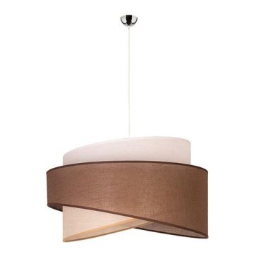 Duolla - Lestenec na vrvici BROOKLYN 1xE27/40W/230V pr. 50 cm rjava/bež/bela