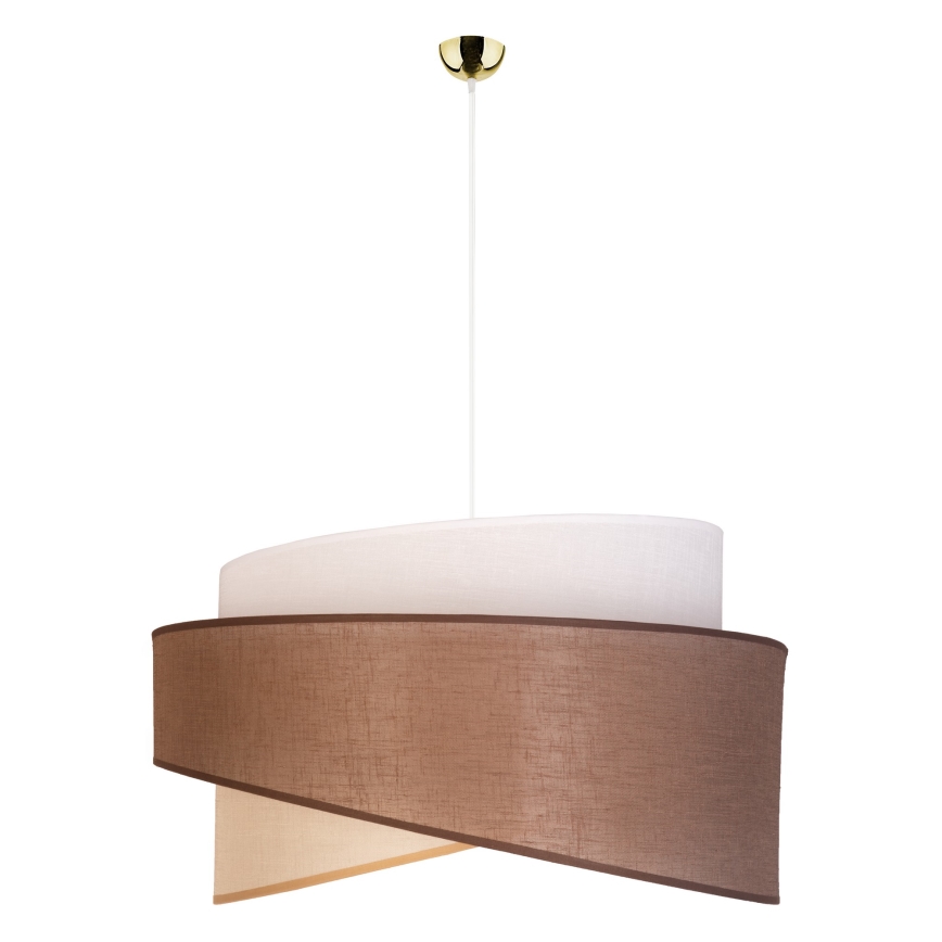 Duolla - Lestenec na vrvici BROOKLYN 1xE27/40W/230V pr. 50 cm rjava/bež/bela