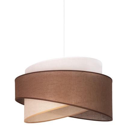 Duolla - Lestenec na vrvici BROOKLYN 1xE27/40W/230V pr. 50 cm rjava/bež/bela