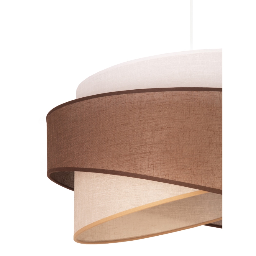 Duolla - Lestenec na vrvici BROOKLYN 1xE27/40W/230V pr. 50 cm rjava/bež/bela