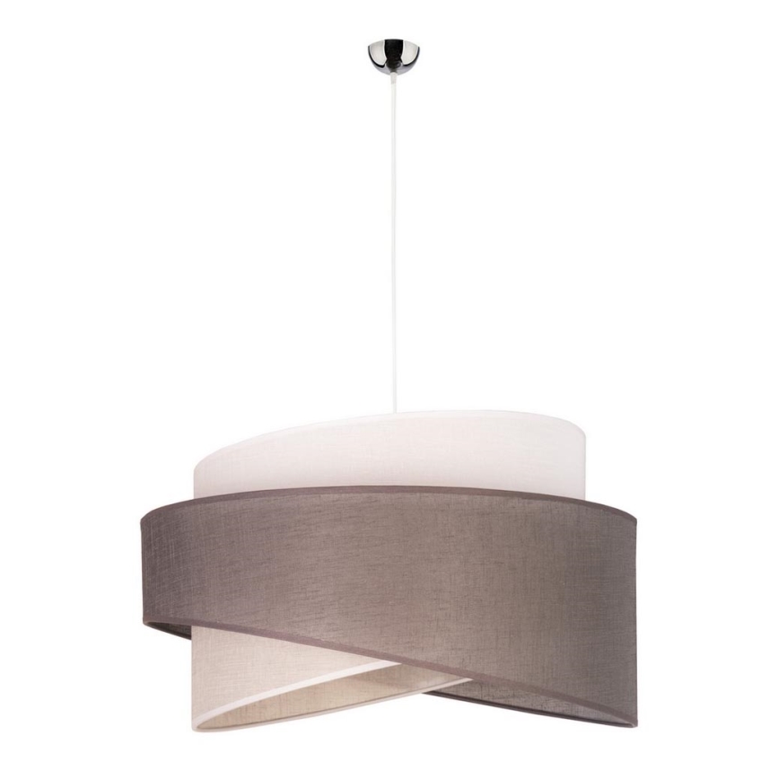 Duolla - Lestenec na vrvici BROOKLYN 1xE27/40W/230V pr. 50 cm siva/bež/bela