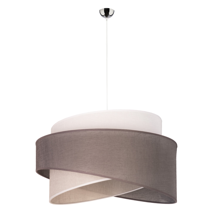 Duolla - Lestenec na vrvici BROOKLYN 1xE27/40W/230V pr. 50 cm siva/bež/bela