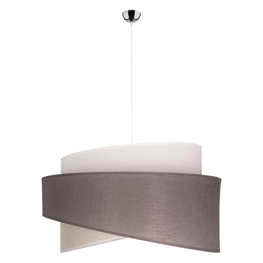 Duolla - Lestenec na vrvici BROOKLYN 1xE27/40W/230V pr. 50 cm siva/bež/bela