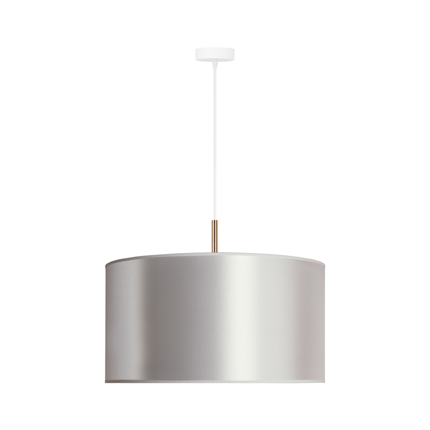 Duolla - Lestenec na vrvici CANNES 1xE27/15W/230V premer 45 cm srebrna/baker