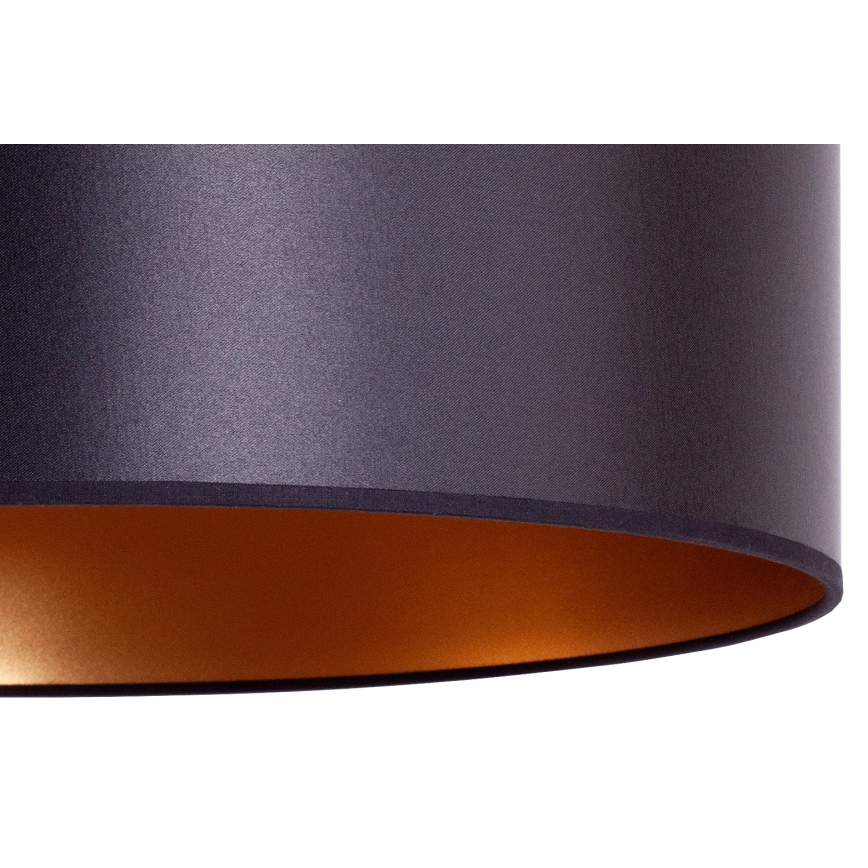 Duolla - Lestenec na vrvici CANNES 1xE27/15W/230V premer 50 cm črna/baker
