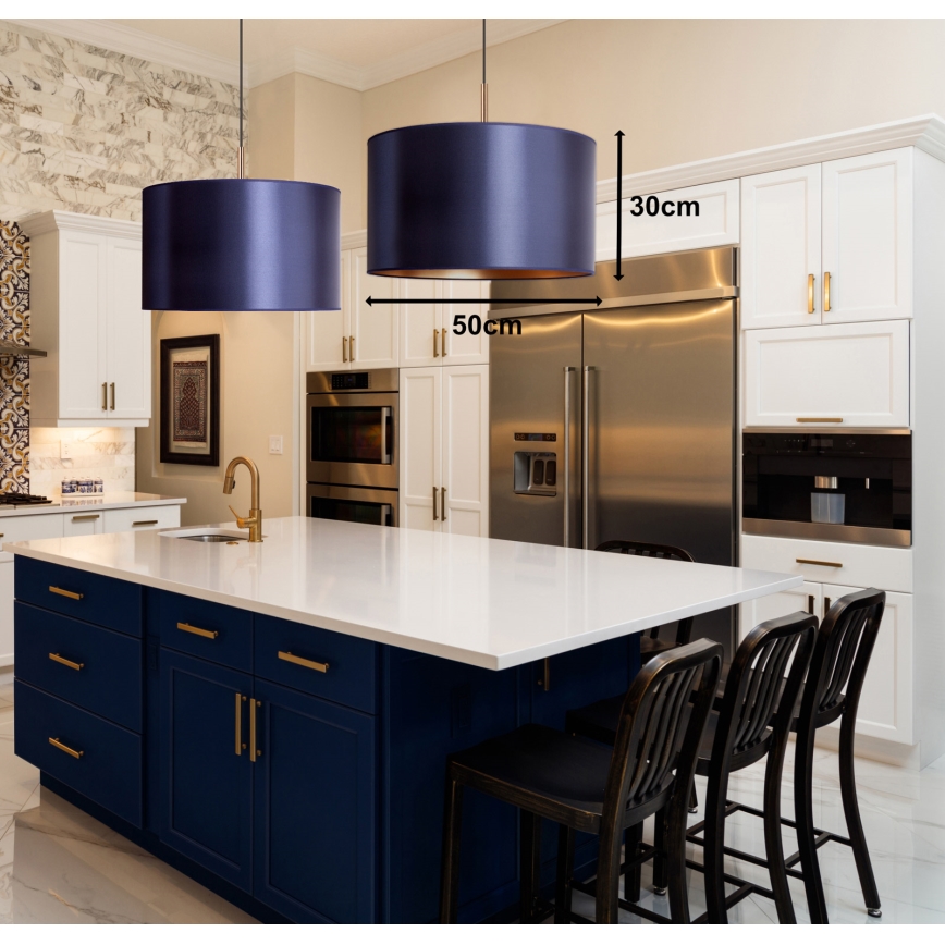 Duolla - Lestenec na vrvici CANNES 1xE27/15W/230V premer 50 cm črna/baker