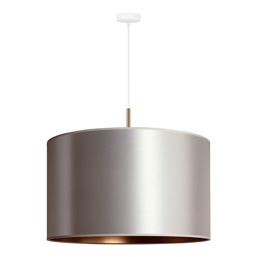 Duolla - Lestenec na vrvici CANNES 1xE27/15W/230V premer 50 cm srebrna/baker