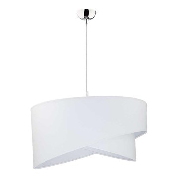 Duolla - Lestenec na vrvici CELLO 1xE27/40W/230V pr. 45 cm bela