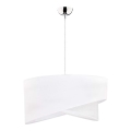 Duolla - Lestenec na vrvici CELLO 1xE27/40W/230V pr. 45 cm bela/srebrna