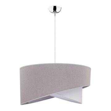 Duolla - Lestenec na vrvici CELLO 1xE27/40W/230V pr. 45 cm siva