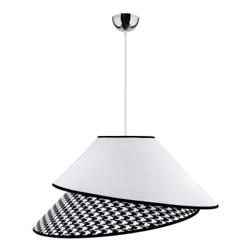 Duolla - Lestenec na vrvici COCO 1xE27/40W/230V pr. 50 cm bela/črna