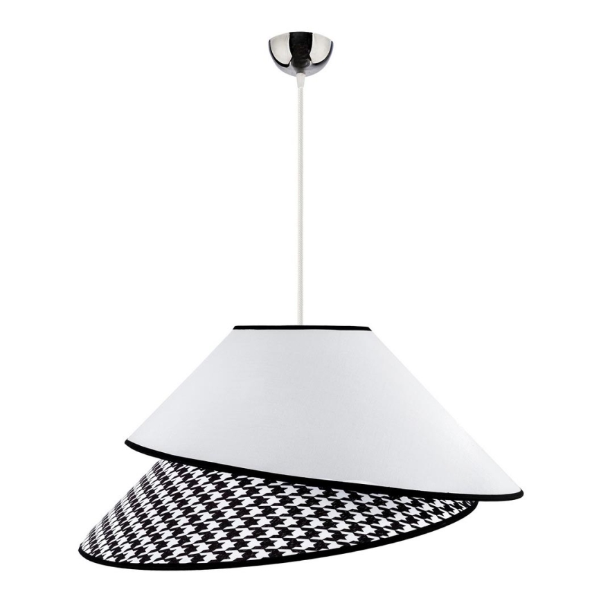 Duolla - Lestenec na vrvici COCO 1xE27/40W/230V pr. 50 cm bela/črna