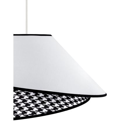 Duolla - Lestenec na vrvici COCO 1xE27/40W/230V pr. 50 cm bela/črna