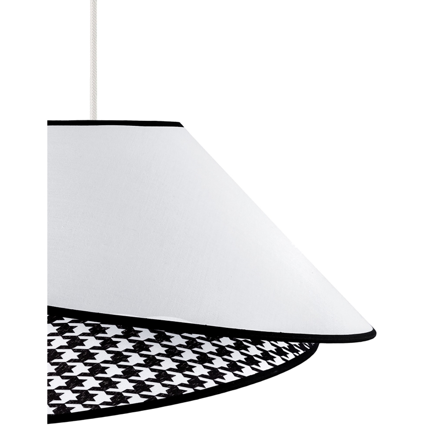 Duolla - Lestenec na vrvici COCO 1xE27/40W/230V pr. 50 cm bela/črna