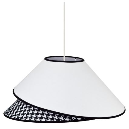 Duolla - Lestenec na vrvici COCO 1xE27/40W/230V pr. 50 cm bela/črna