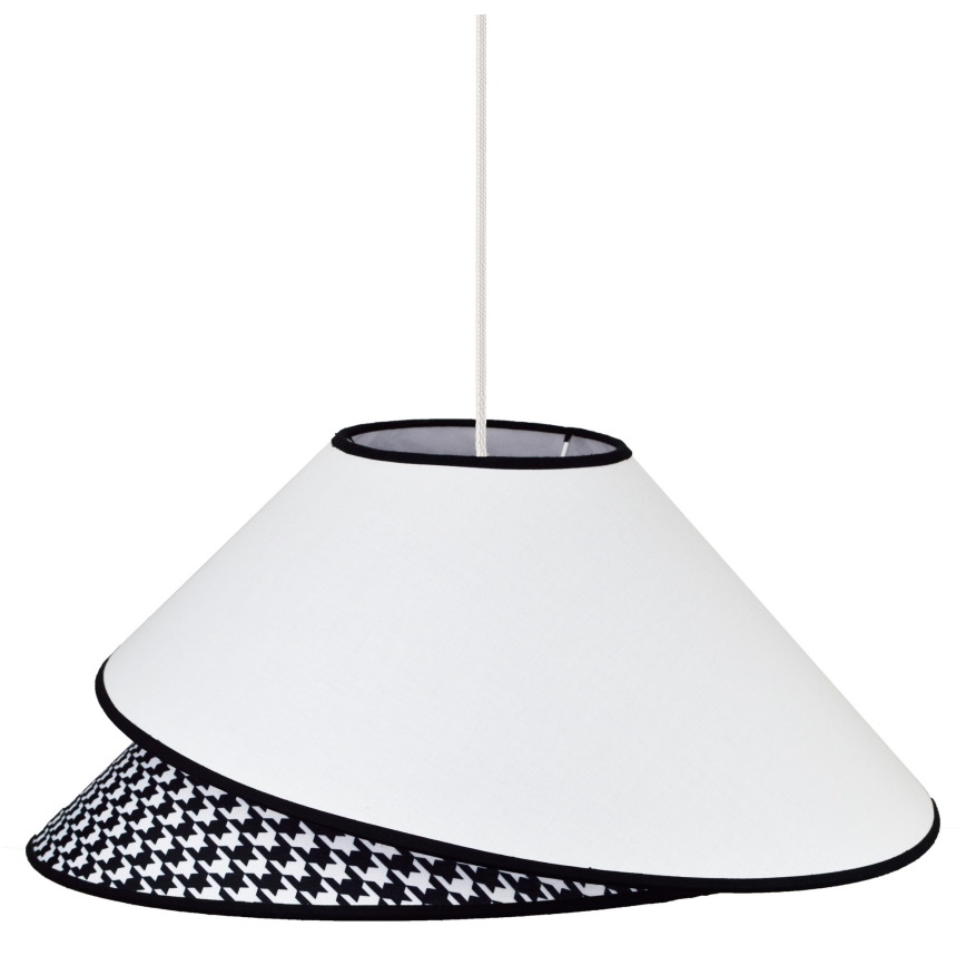 Duolla - Lestenec na vrvici COCO 1xE27/40W/230V pr. 50 cm bela/črna