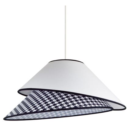 Duolla - Lestenec na vrvici COCO 1xE27/40W/230V pr. 50 cm bela/črna