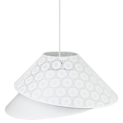 Duolla - Lestenec na vrvici COCO 1xE27/40W/230V pr. 50 cm bela