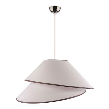 Duolla - Lestenec na vrvici COCO 1xE27/40W/230V pr. 50 cm bela
