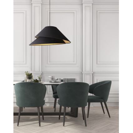 Duolla - Lestenec na vrvici COCO 1xE27/40W/230V pr. 50 cm črna