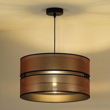 Duolla - Lestenec na vrvici COPPER SHINY 1xE27/15W/230V pr. 40 cm baker/črna