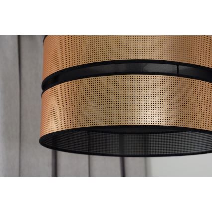 Duolla - Lestenec na vrvici COPPER SHINY 1xE27/15W/230V pr. 40 cm baker/črna