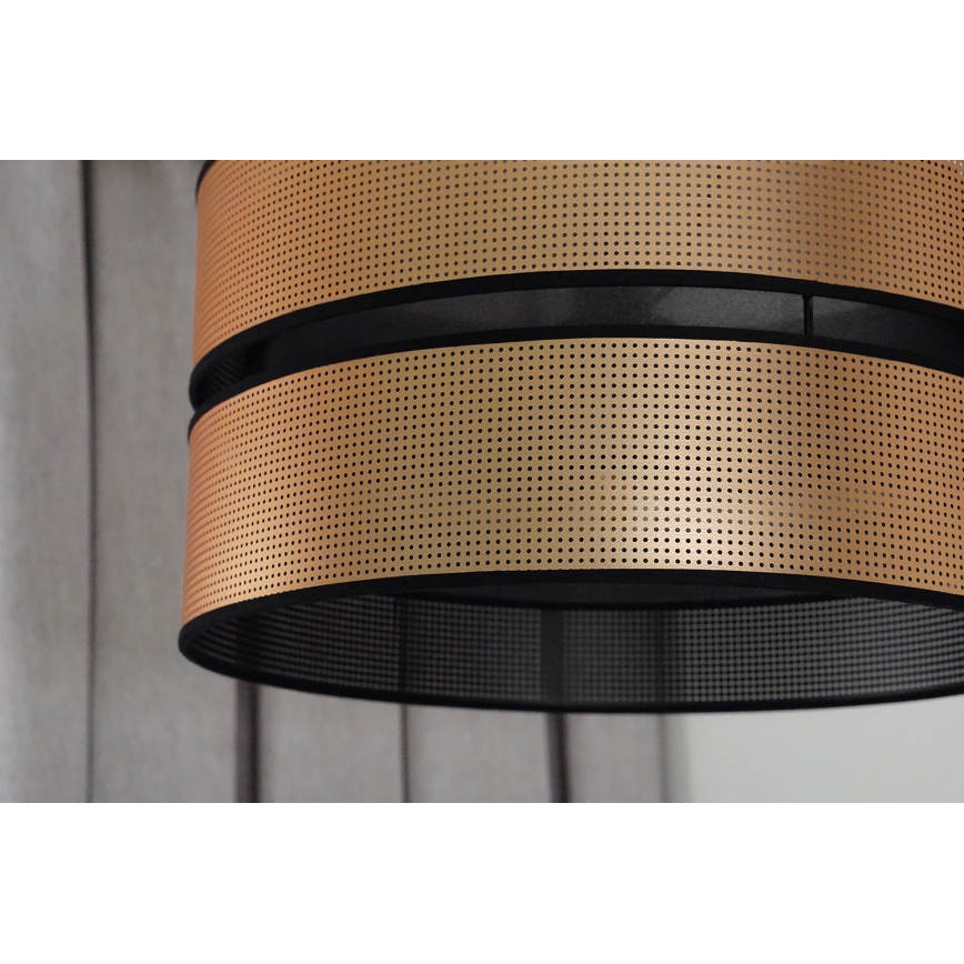 Duolla - Lestenec na vrvici COPPER SHINY 1xE27/15W/230V pr. 40 cm baker/črna