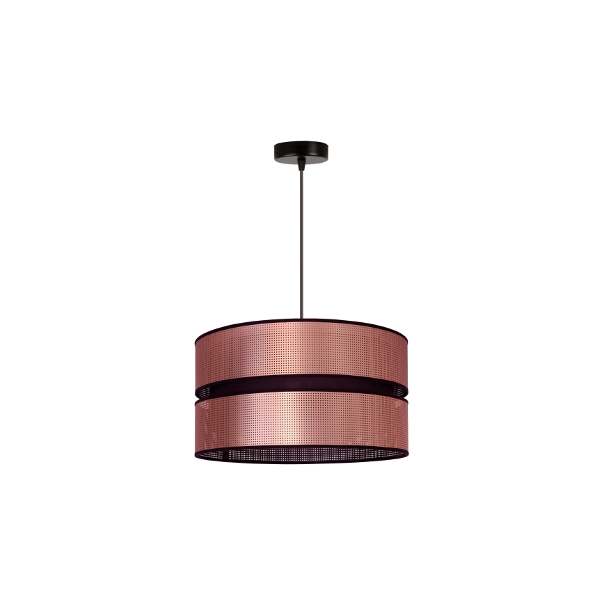 Duolla - Lestenec na vrvici COPPER SHINY 1xE27/15W/230V pr. 40 cm baker/črna