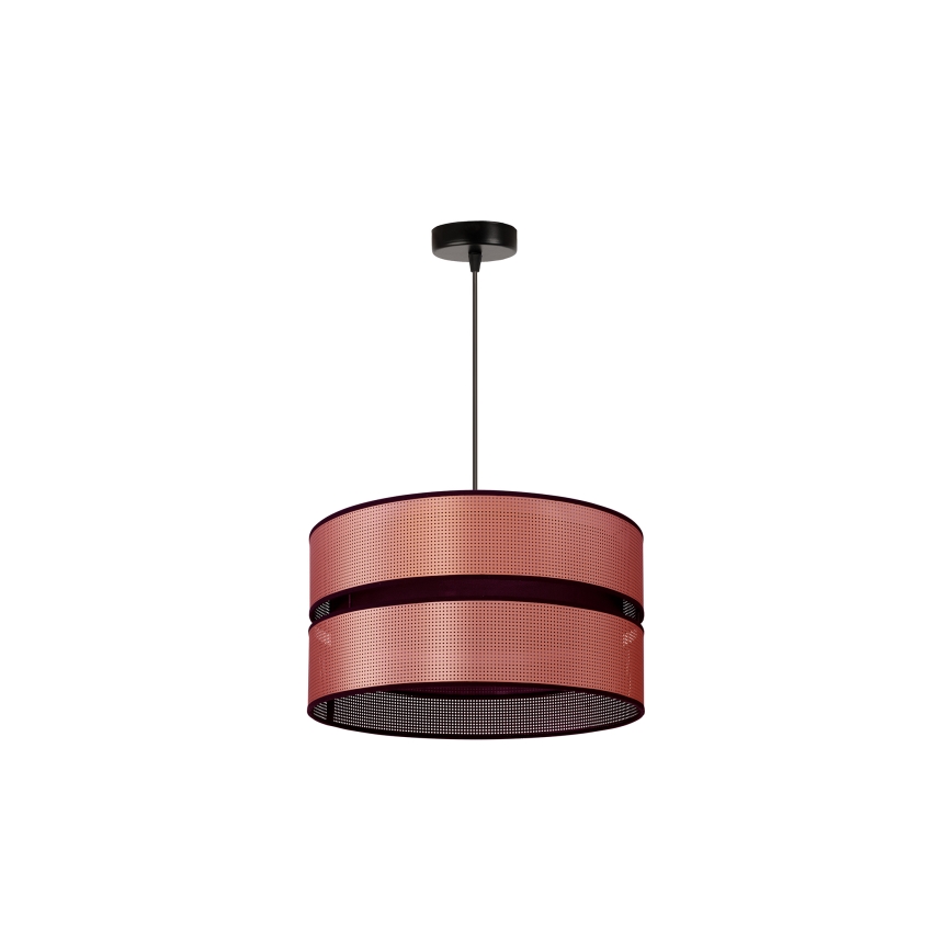 Duolla - Lestenec na vrvici COPPER SHINY 1xE27/15W/230V pr. 40 cm baker/črna