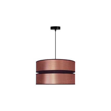 Duolla - Lestenec na vrvici COPPER SHINY 1xE27/15W/230V pr. 40 cm baker/črna