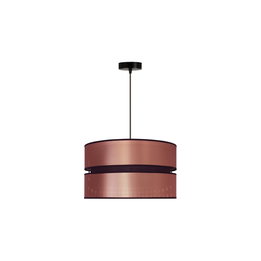 Duolla - Lestenec na vrvici COPPER SHINY 1xE27/15W/230V pr. 40 cm baker/črna